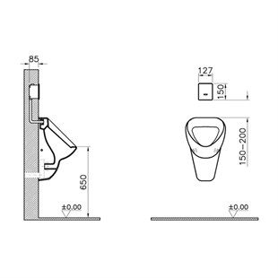 Vitra Pilli Krom Sıva Altı Fotoselli Set 2/4 L