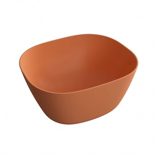 Vitra Plural 45 Cm Mat Terra Roso Kare Yüksek Çanak Lavabo