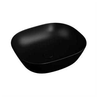 Vitra Plural 45 Cm Kare Çanak Lavabo Mat Siyah