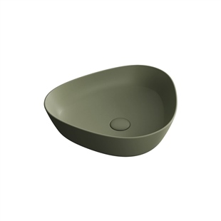 Vitra Plural 47 Cm Mat Yosun Yeşili Alçak Üçgen Çanak Lavabo