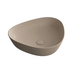 Vitra Plural 47 Cm Mat Kil Beji Alçak Üçgen Çanak Lavabo