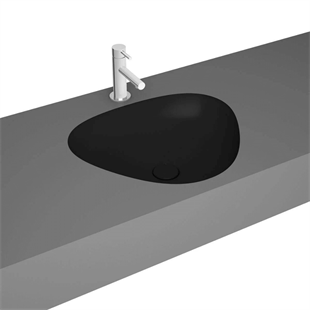Vitra Plural 47 Cm Mat Siyah Üçgen Tezgah Altı Lavabo