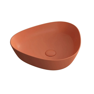Vitra Plural 47 Cm Mat Terra Rosso Alçak Üçgen Çanak Lavabo
