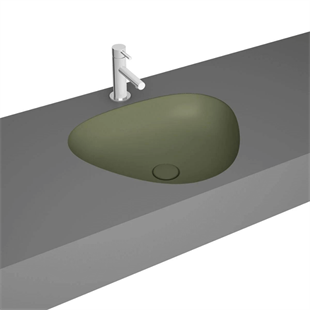 Vitra Plural 47 Cm Mat Yosun Yeşili Üçgen Tezgah Altı Lavabo