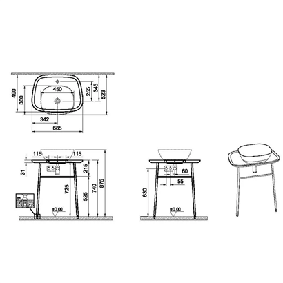 Vitra Plural Lavabo Dolabı 70 Cm, Asma, Yüksek Beyaz