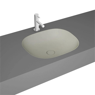 Vitra Plural Mat Bej Kare Tezgahaltı Lavabo 45 Cm