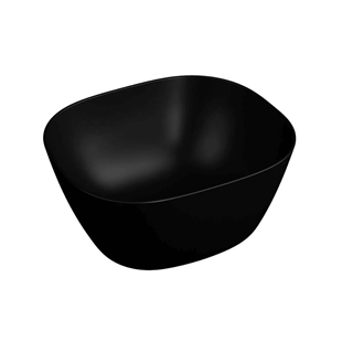 Vitra Plural Mat Siyah 45 Cm Kare Yüksek Çanak Lavabo