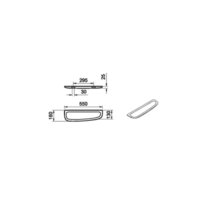 Vitra Plural Raf 55 Cm Koyu Meşe, Sağ
