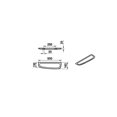 Vitra Plural Raf 55 Cm Siyah Meşe, Sol
