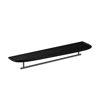 Vitra Plural Raf 75 Cm, Uzun Metal Havluluklu, Siyah Meşe, Sol