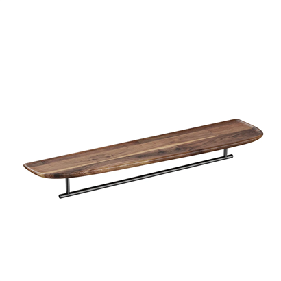 Vitra Plural Raf 75 Cm, Uzun Metal Havluluklu, Koyu Meşe, Sol