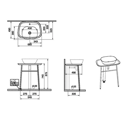 Vitra Plural Serbest Lavabo Dolabı 70 Cm, Yüksek Beyaz