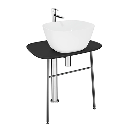 Vitra Plural Serbest Lavabo Dolabı 70 Cm, Alçak Mat Siyah