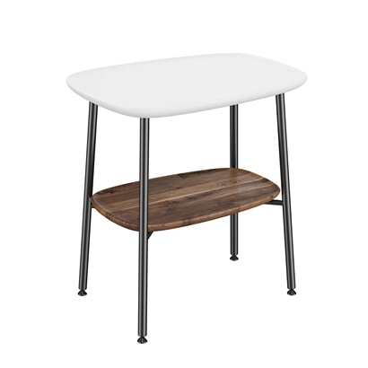 Vitra Plural Yan Dolabı 55 Cm Beyaz Seramik, Koyu Meşe