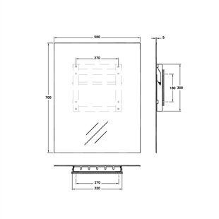 VitrA Q Line 55 cm Dikey Ayna