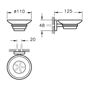 Vitra Q Line Krom Sabunluk
