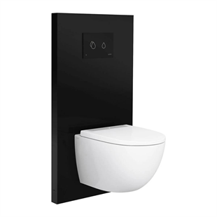 Vitra Renoform Asma Klozetler İçin Taharet Deliksiz Platform Siyah, 6 Cm