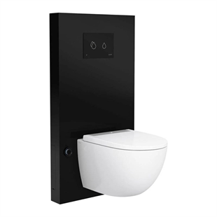 Vitra Renoform Asma Klozetler İçin Taharet Deliksiz Platform, 10.5 Cm Siyah
