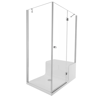 Vitra Roomy Neo Kompakt Sağ U Duvar Çekmece Duş Ünitesi 120x80 cm