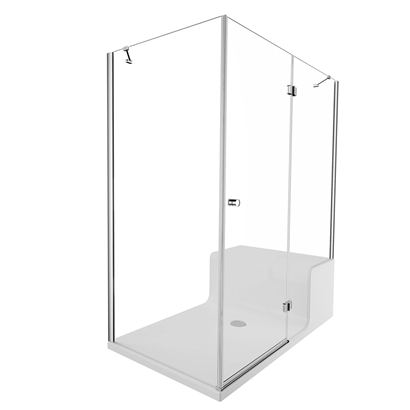 Vitra Roomy Neo Kompakt Sağ U Duvar Çekmece Duş Ünitesi 150x90 cm