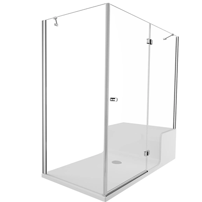 Vitra Roomy Neo Kompakt Sağ U Duvar Duş Ünitesi 150x80 cm