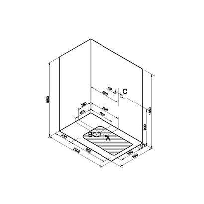 Vitra Roomy Neo Kompakt Sol Duş Ünitesi Dolap 150x90 cm