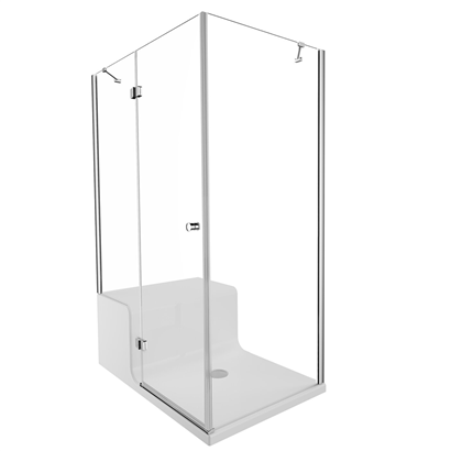 Vitra Roomy Neo Kompakt Sol U Duvar Çekmece Duş Ünitesi 120x80 cm
