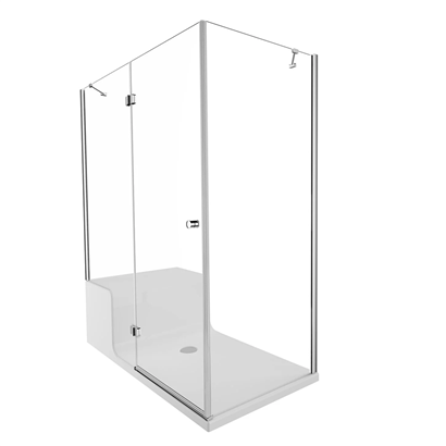 Vitra Roomy Neo Kompakt Sol U Duvar Çekmece Duş Ünitesi 150x90 cm