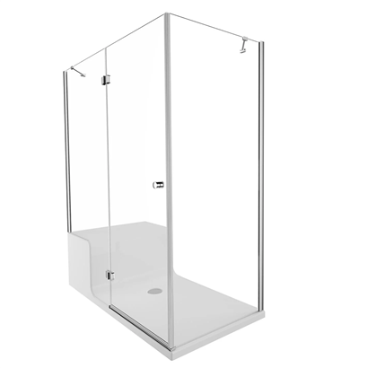 Vitra Roomy Neo Kompakt Sol U Duvar Çekmece Duş Ünitesi 150x80 cm