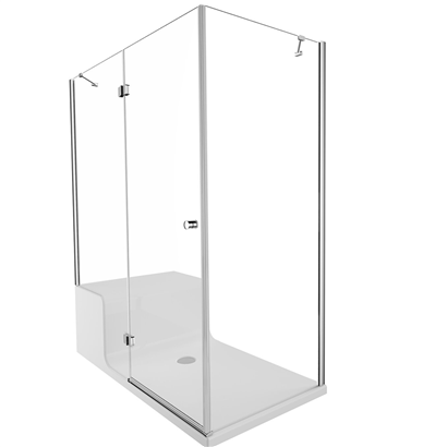 Vitra Roomy Neo Kompakt Sol U Duvar Duş Ünitesi Dolap 150x90 cm