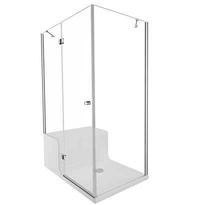 Vitra Roomy Neo Kompakt Sol U Duvar Duş Ünitesi 120x80 cm