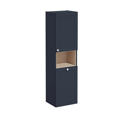 Vitra Root Classic Boy Dolabı 40 Cm, Kapaklı, Kısa Çamaşır Sepetli, Mat Lacivert, Sağ