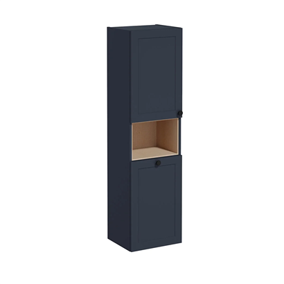 Vitra Root Classic Boy Dolabı 40 Cm, Kapaklı, Kısa Çamaşır Sepetli, Mat Lacivert, Sol