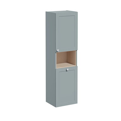 Vitra Root Classic Boy Dolabı 40 Cm, Kapaklı, Kısa Çamaşır Sepetli, Mat Fiyord Yeşili, Sağ
