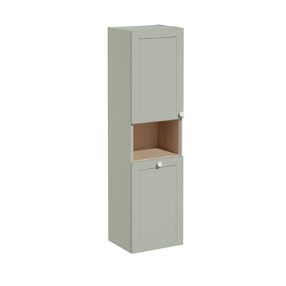 Vitra Root Classic Boy Dolabı 40 Cm, Kapaklı, Kısa Çamaşır Sepetli, Mat Retro Yeşil, Sol
