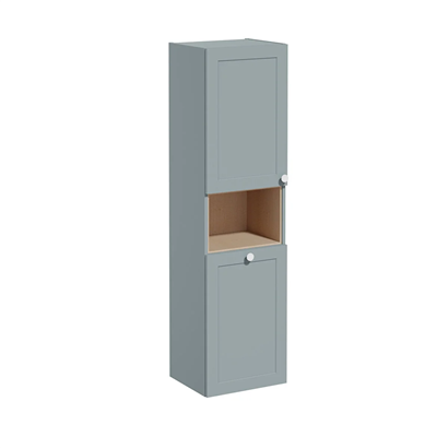 Vitra Root Classic Boy Dolabı 40 Cm, Kapaklı, Kısa Çamaşır Sepetli, Mat Fiyord Yeşili, Sol