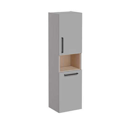 Vitra Root Flat Boy Dolabı 40 Cm, Kapaklı, Kısa Çamaşır Sepetli, Mat Kaya Gri, Sağ