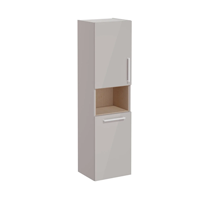 Vitra Root Flat Boy Dolabı 40 Cm, Kapaklı, Kısa Çamaşır Sepetli, Parlak Sahra Beji, Sol