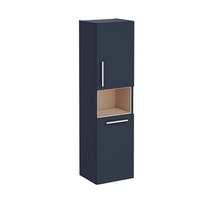 Vitra Root Flat Boy Dolabı 40 Cm, Kapaklı, Kısa Çamaşır Sepetli, Mat Lacivert, Sağ