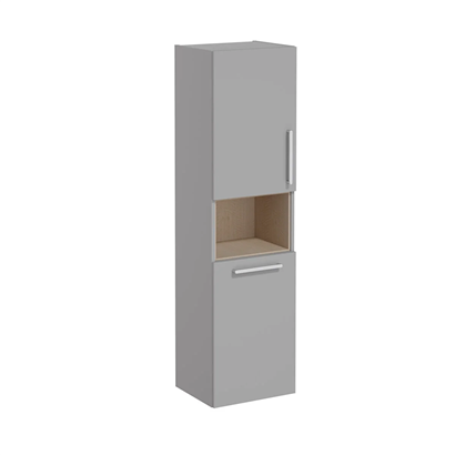 Vitra Root Flat Boy Dolabı 40 Cm, Kapaklı, Kısa Çamaşır Sepetli, Mat Kaya Gri, Sol