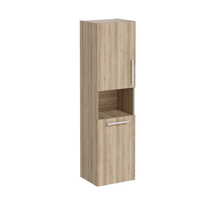 Vitra Root Flat Boy Dolabı 40 Cm, Kapaklı, Kısa Çamaşır Sepetli, Doğal Meşe, Sol
