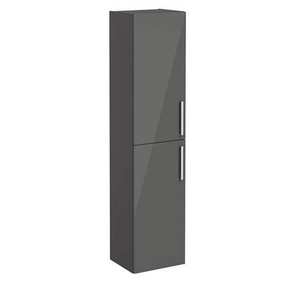 Vitra Root Flat Boy Dolabı 40 Cm, Kapaklı Parlak Antrasit