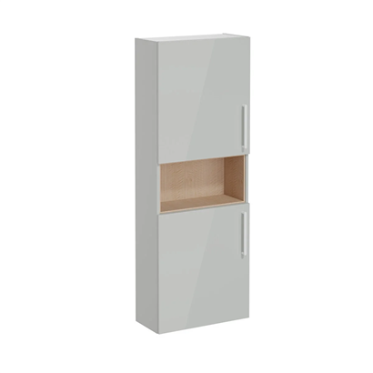 Vitra Root Flat Boy Dolabı 55 Cm, Kapaklı, Dar, Kısa Parlak İnci Grisi