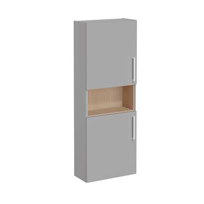 Vitra Root Flat Boy Dolabı 55 Cm, Kapaklı, Dar, Kısa Mat Kaya Gri