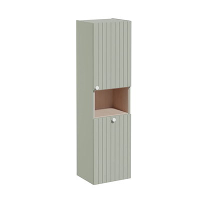 Vitra Root Groove Boy Dolabı 40 Cm, Kapaklı, Kısa Çamaşır Sepetli, Mat Retro Yeşil, Sağ