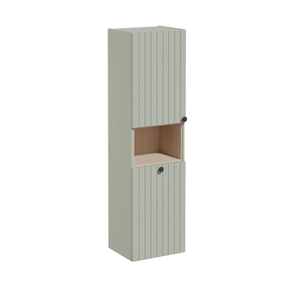 Vitra Root Groove Boy Dolabı 40 Cm, Kapaklı, Kısa Çamaşır Sepetli, Mat Retro Yeşil, Sol