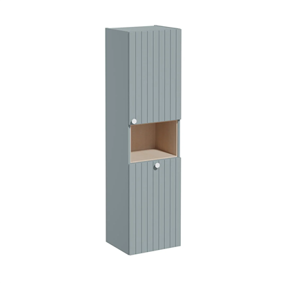 Vitra Root Groove Boy Dolabı 40 Cm, Kapaklı, Kısa Çamaşır Sepetli, Mat Fiyord Yeşili, Sağ