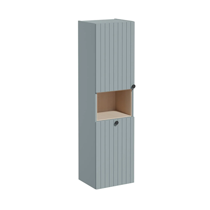 Vitra Root Groove Boy Dolabı 40 Cm, Kapaklı, Kısa Çamaşır Sepetli, Mat Fiyord Yeşili, Sol