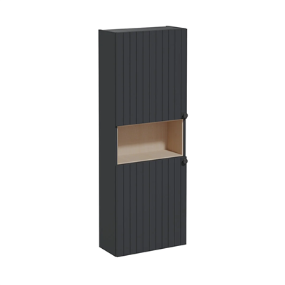 Vitra Root Groove Boy Dolabı 55 Cm, Kapaklı, Dar, Kısa Mat Grafit