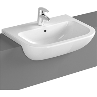 Vitra S20 Yarım Tezgah Lavabo, 55 Cm